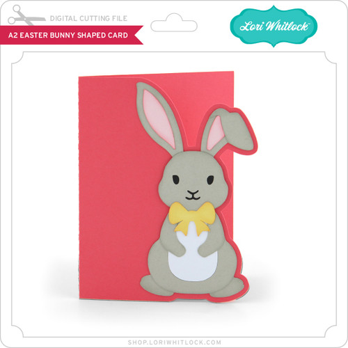 A2 Easter Bunny Shaped Card - Lori Whitlock's SVG Shop