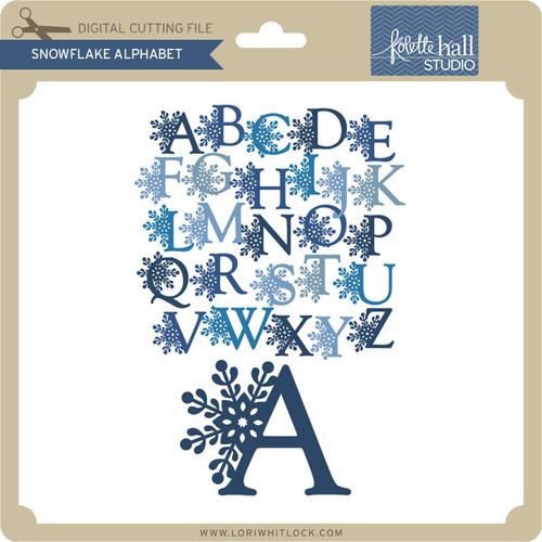 Snowflake Alphabet - Lori Whitlock's SVG Shop