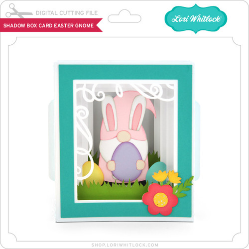 Shadow Box Card Easter Gnome - Lori Whitlock's SVG Shop