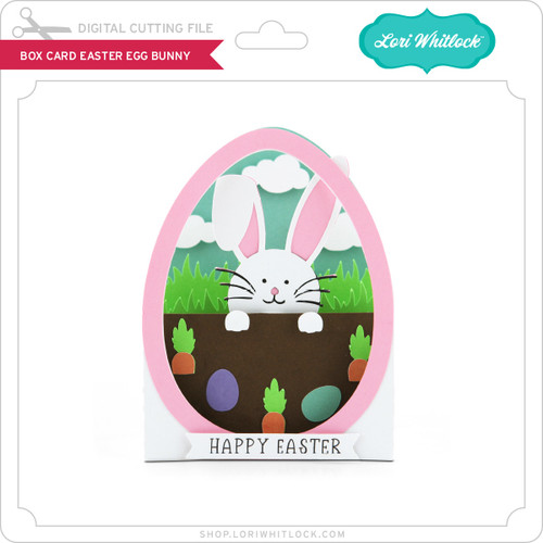 Box Card Easter Egg Bunny - Lori Whitlock's SVG Shop