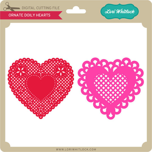 Ornate Doily Hearts - Lori Whitlock&rsquo;s SVG Shop