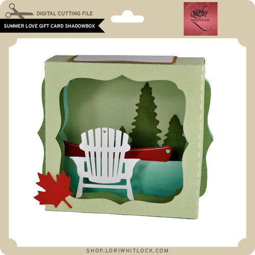 Summer Love Gift Card Shadowbox - Lori Whitlock's SVG Shop