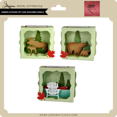 Summer Outdoors Gift Card Shadowbox Bundle - Lori Whitlock's SVG Shop