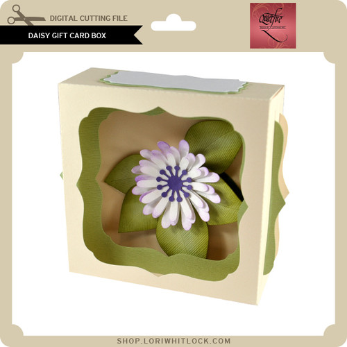 Daisy Gift Card Box Lori Whitlock's SVG Shop