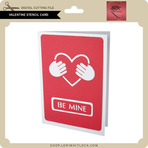 Valentine Stencil Card Lori Whitlock's SVG Shop