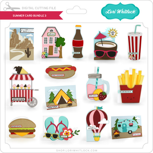 Summer Card Bundle 3 - Lori Whitlock's SVG Shop
