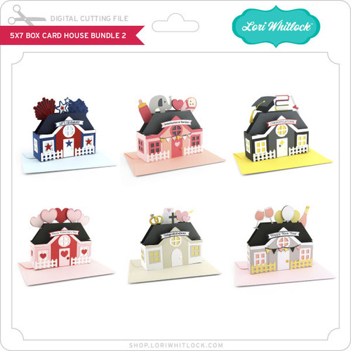 5x7 Box Card House Bundle 2 Lori Whitlock's SVG Shop