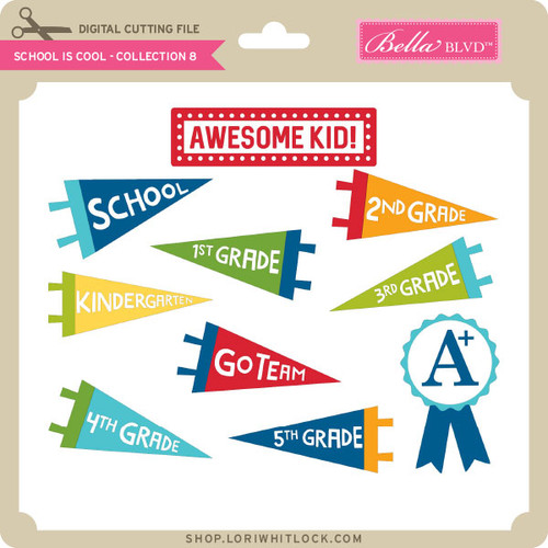 School is Cool - Box of Crayons - Lori Whitlock's SVG Shop