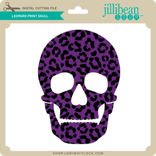 Leopard Print Skull - Lori Whitlock's SVG Shop