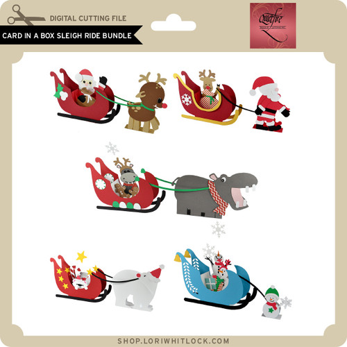 Card In A Box Sleigh Ride Bundle - Lori Whitlock's SVG Shop