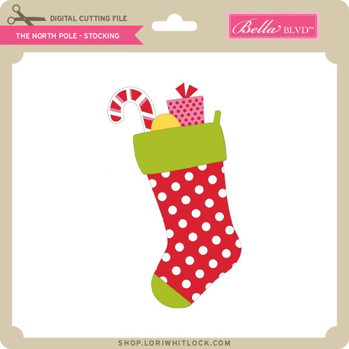 North Pole Airplane Christmas Stocking