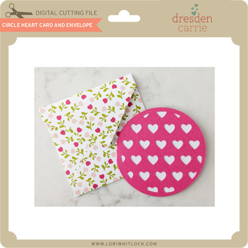 Circle Heart Card And Envelope