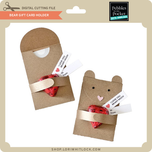 Bear Gift Card Holder - Lori Whitlock's SVG Shop