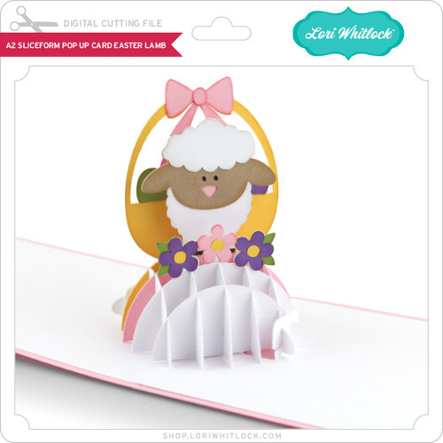 A2 Sliceform Pop Up Card Easter Lamb - Lori Whitlock's SVG Shop