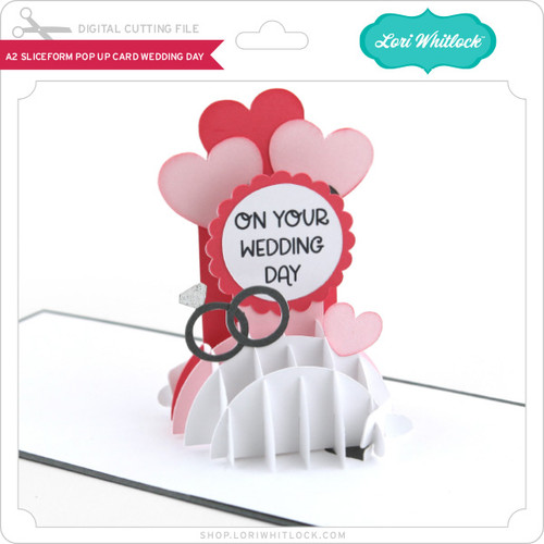 A2 Sliceform Pop Up Card Wedding Day - Lori Whitlock's SVG Shop