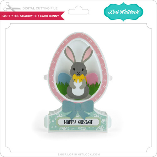Easter Egg Shadow Box Card Bunny - Lori Whitlock's SVG Shop