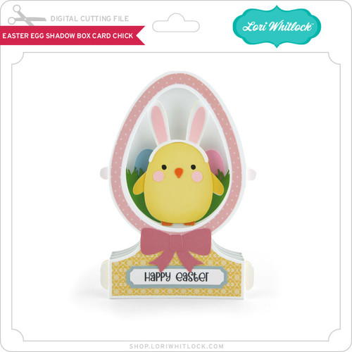 Easter Egg Shadow Box Card Chick - Lori Whitlock's SVG Shop