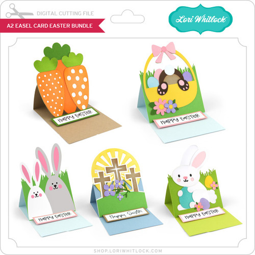 A2 Easter Bunny Shaped Card - Lori Whitlock's SVG Shop