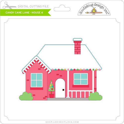 Candy Cane Lane House 4 Lori Whitlock's SVG Shop