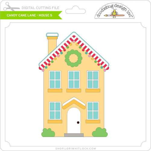 Candy Cane Lane House 5 Lori Whitlock's SVG Shop