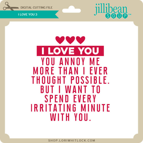 I Love You 3 - Lori Whitlock's SVG Shop