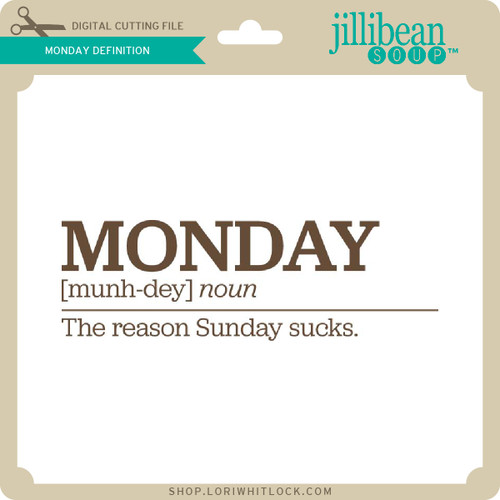 MONDAY DEFINITION MEANING visual data 2