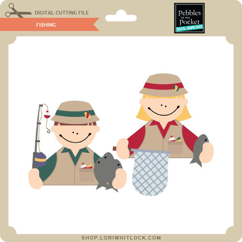 Box Card Gone Fishing - Lori Whitlock's SVG Shop