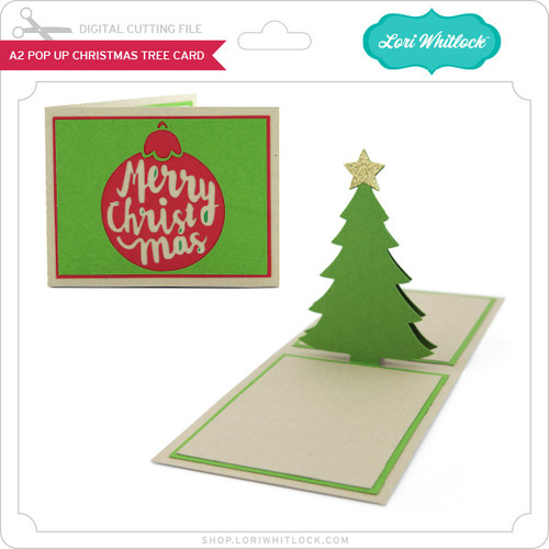 A2 Pop Up Card Christmas Tree - Lori Whitlock's SVG Shop