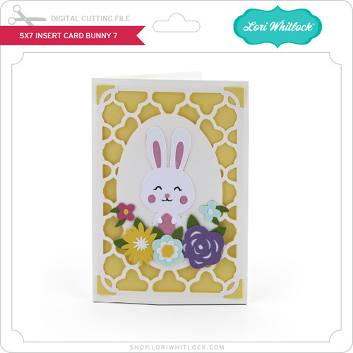5X7 Insert Card Bunny 7 - Lori Whitlock's SVG Shop