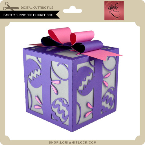 Easter Bunny Egg Filigree Box - Lori Whitlock's SVG Shop