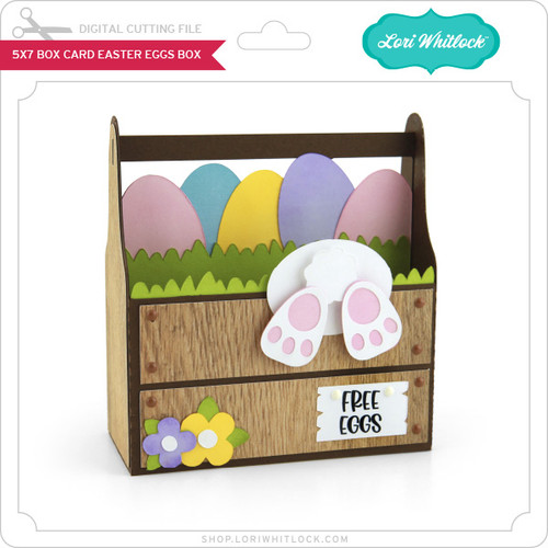 5x7 Box Card Easter Egg Box - Lori Whitlock's SVG Shop
