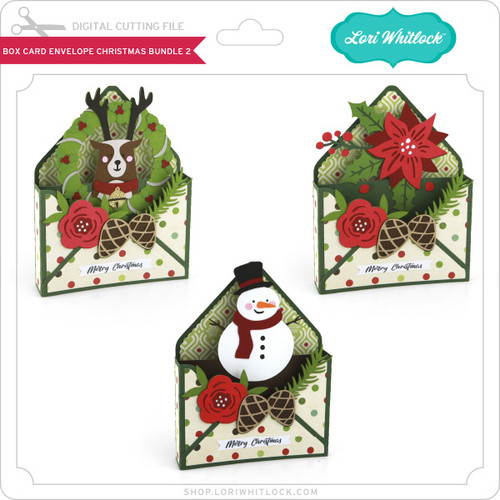 Box Card Envelope Christmas Bundle 2 - Lori Whitlock's SVG Shop