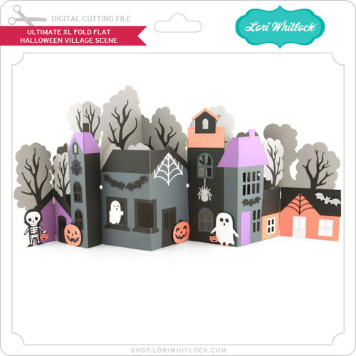 Ultimate XL Fold Flat Halloween Village Scene