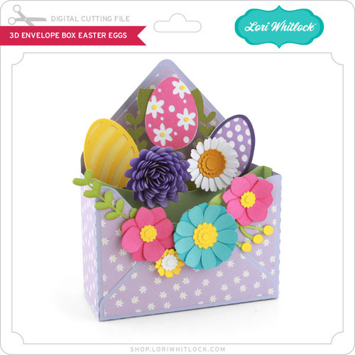 3D Envelope Box Easter Eggs - Lori Whitlock's SVG Shop