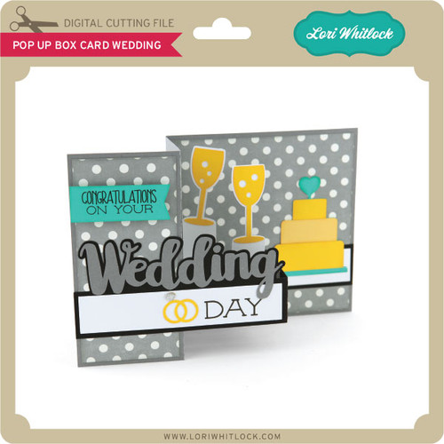 Pop Up Box Card Wedding - Lori Whitlock's SVG Shop
