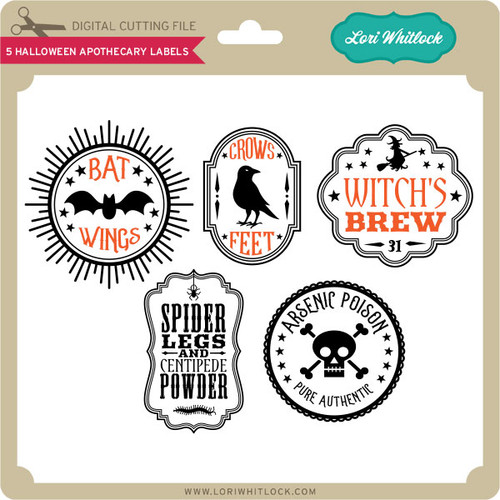 Apothecary Stickers, 25 Bathroom & Halloween Labels, Pharmacy