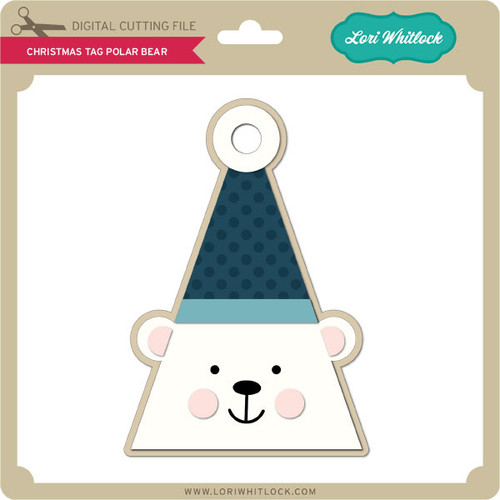 Christmas Tag Polar Bear - Lori Whitlock's SVG Shop