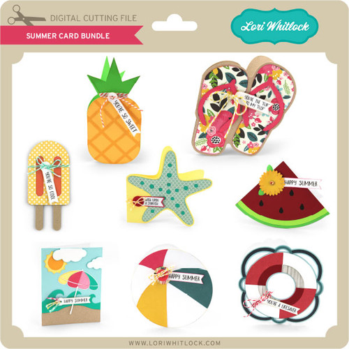 Summer Card Bundle - Lori Whitlock's SVG Shop
