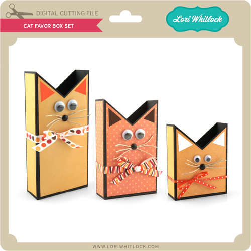 Cat Favor Box Set Lori Whitlock's SVG Shop