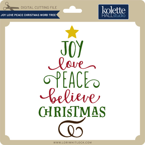 Joy Love Peace Believe Christmas Tree Word Sign Christmas -  Portugal