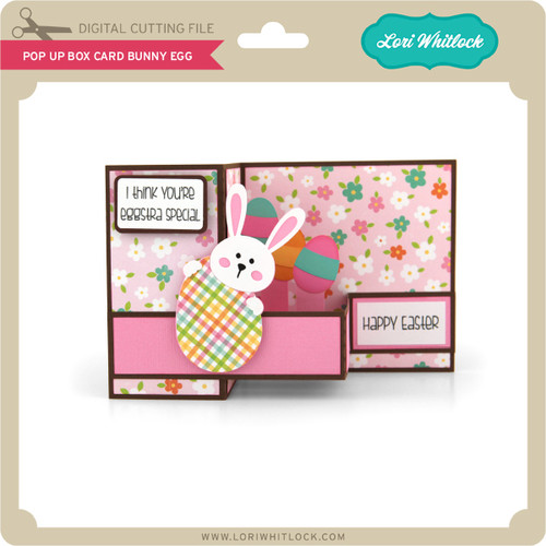 Pop Up Box Card Bunny Egg - Lori Whitlock's SVG Shop