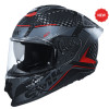 SMK FULL-FACE TITAN CARBON FIBER NERO GL263 BLACK/RED SIDE VIEW