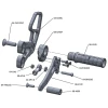 (2007-08) Suzuki GSX-R1000 Complete Rearset