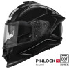 SMK FULL-FACE TITAN FIBREGLASS SOLID BLACK GL 200 GLOSS BLACK SIDE VIEW