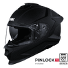 SMK FULL-FACE TITAN FIBREGLASS SOLID MATT BLACK MA 200 MATTE BLACK SIDE VIEW