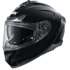 SMK FULL-FACE TYPHOON SOLID BLACK GL 200 GLOSS BLACK SIDE VIEW
