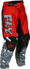 FLY RACING YOUTH KINETIC MUTANT PANTS RED/WHITE/BLACK