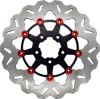 GBrakes ROTOR 11.5" FLOATING WAVE FR BLACK/RED BUTTONS