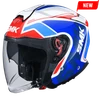 SMK OPEN-FACE GTJ TOURER GL135 RED/WHITE/BLUE SIDE VIEW