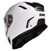 SMK FULL-FACE AGNAR SOLID GL100 WHITE/BLACK BACK-SIDE VEW